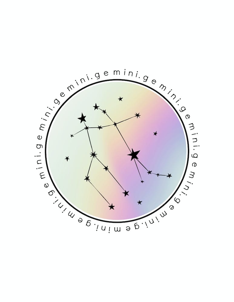 Gemini  Zodiac Star Chart