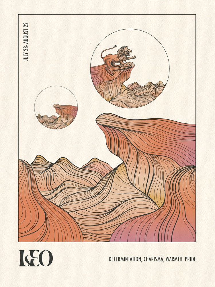 Leo Star Sign Zodiac Art