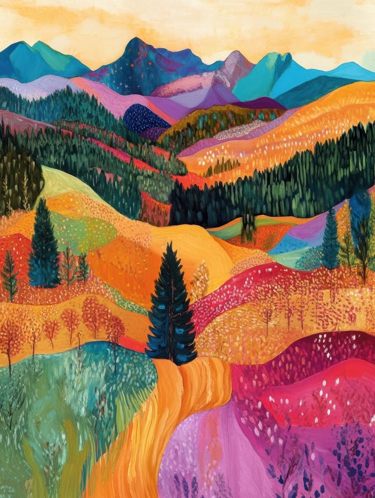 colorful mountain landscape 1
