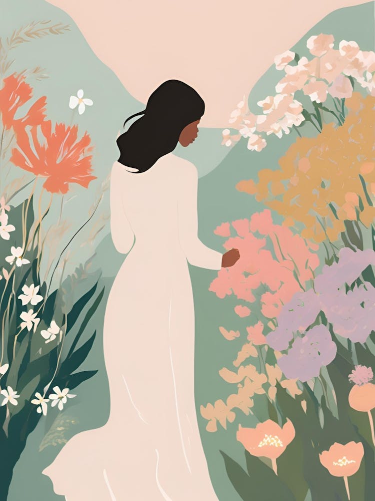 Frau im Garten