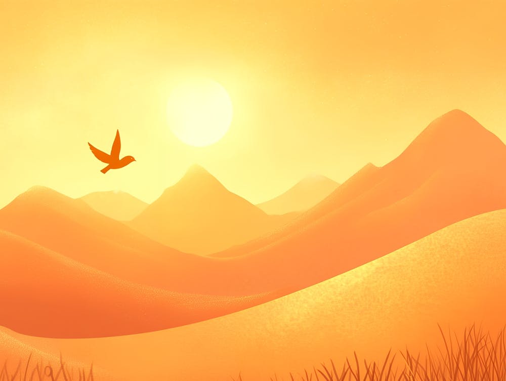 Sunrise In The Desert