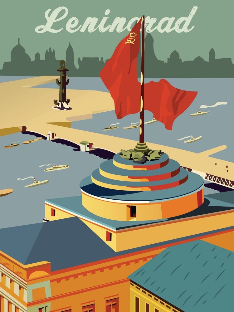 Leningrad, Vintage USSR Poster