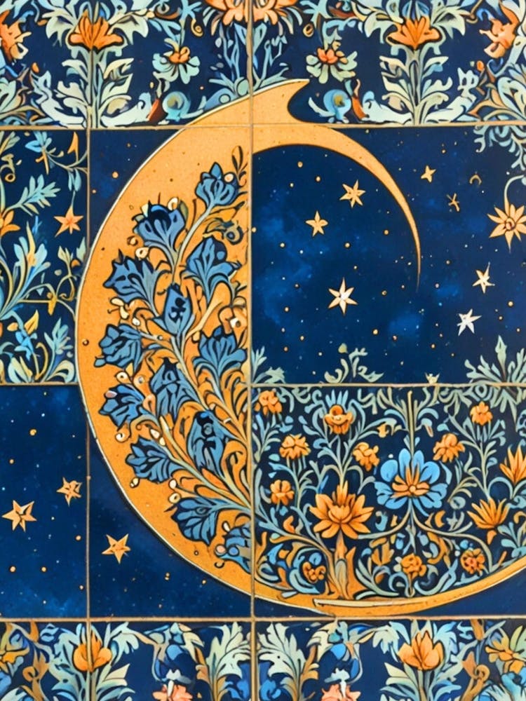 William Morris Moon And Stars 5