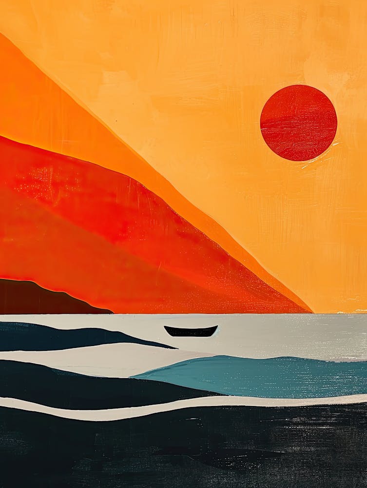 Sunset At The Beach, Hawaii