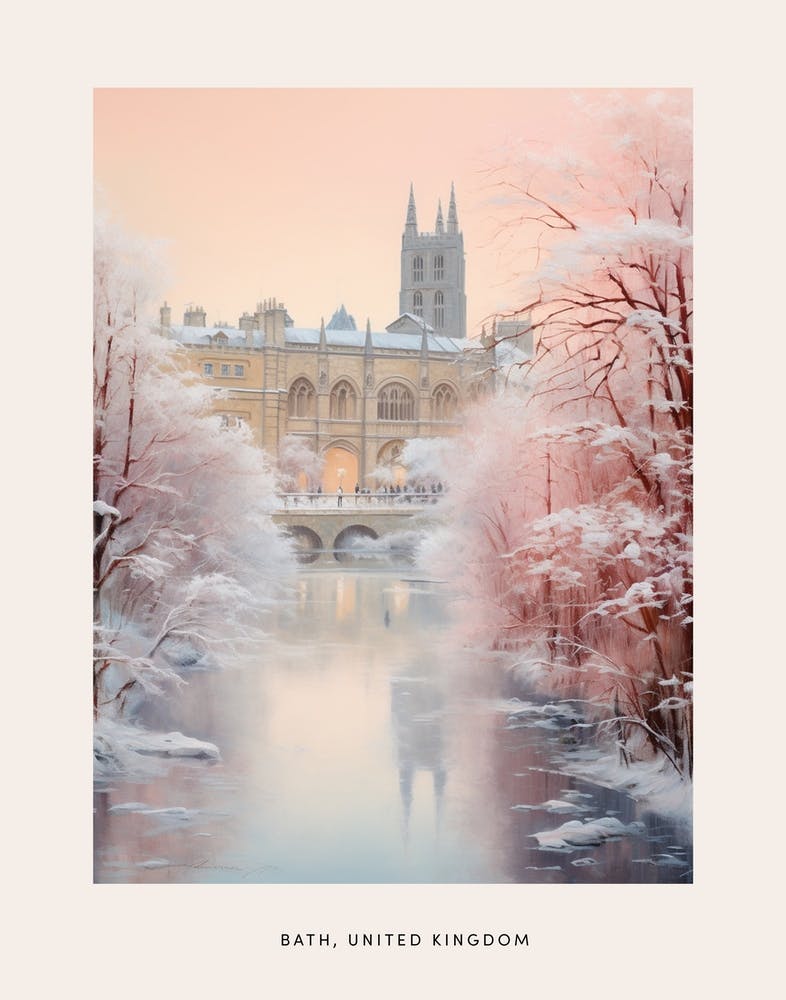 Dreamy Winter Painting Poster Bath United Kingdom 3