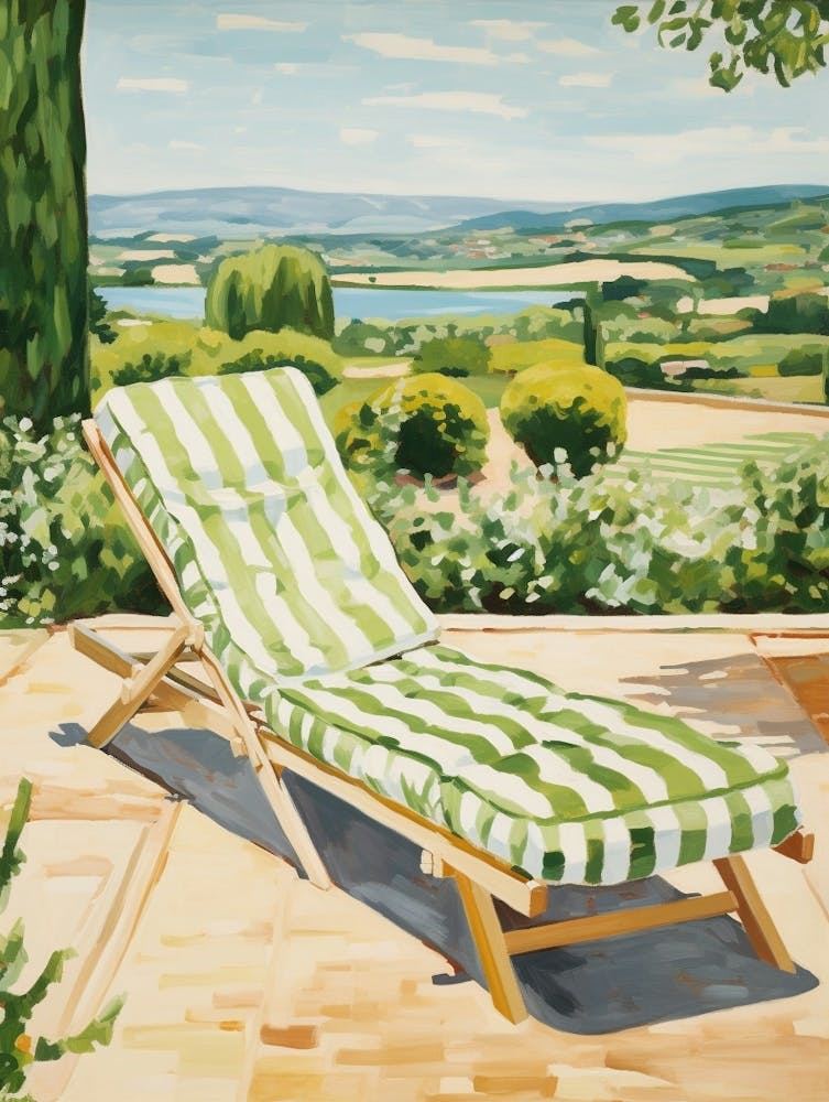 Sun Lounger By The Pool In Tuscany Italy 2