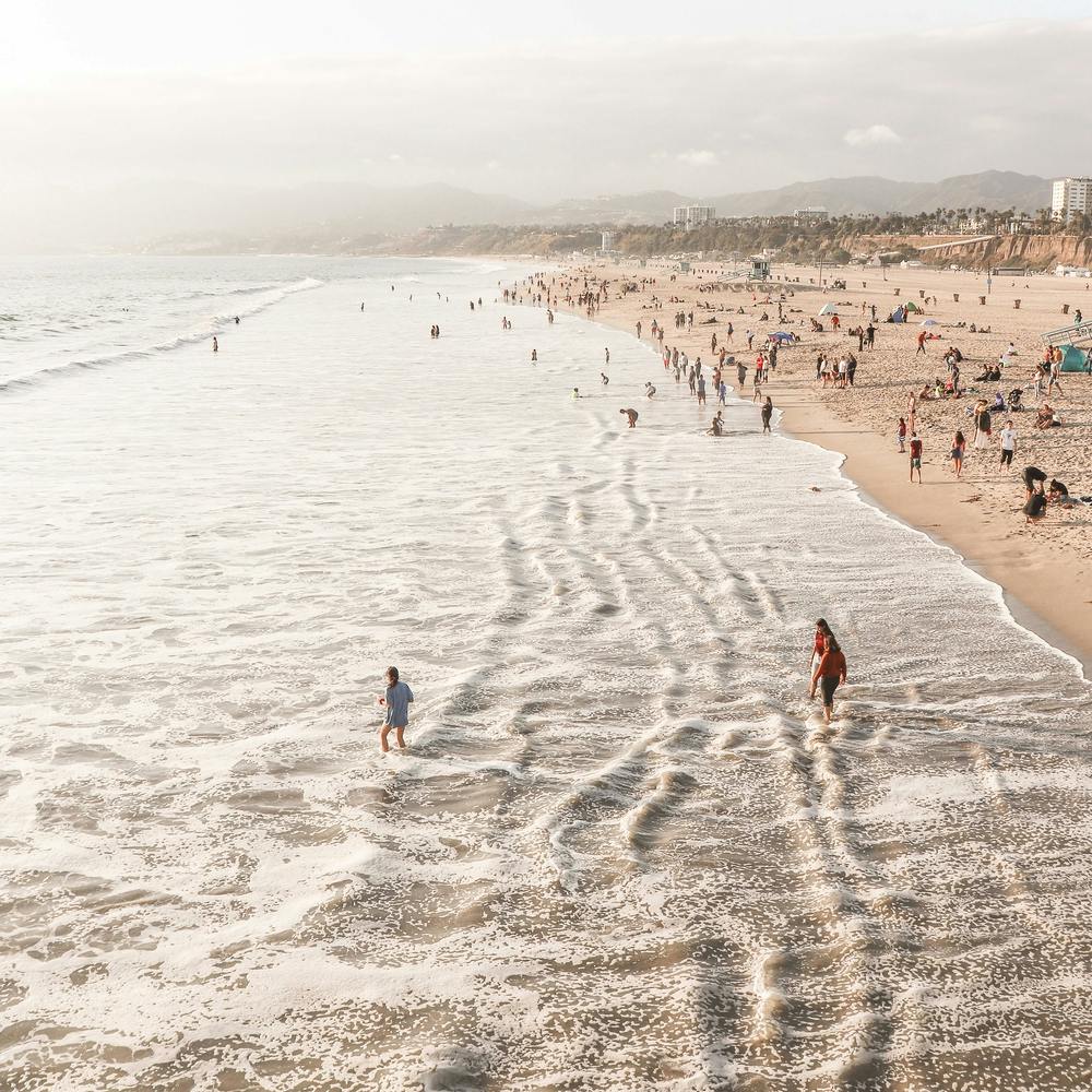 Santa Monica Beach California Square