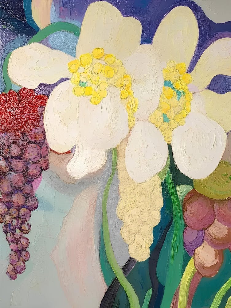 Grapes And Flowers