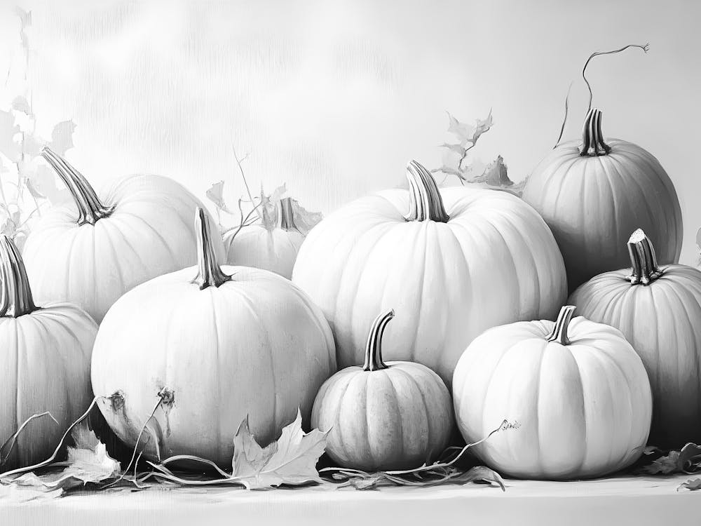 Black And White Pumpkins 32