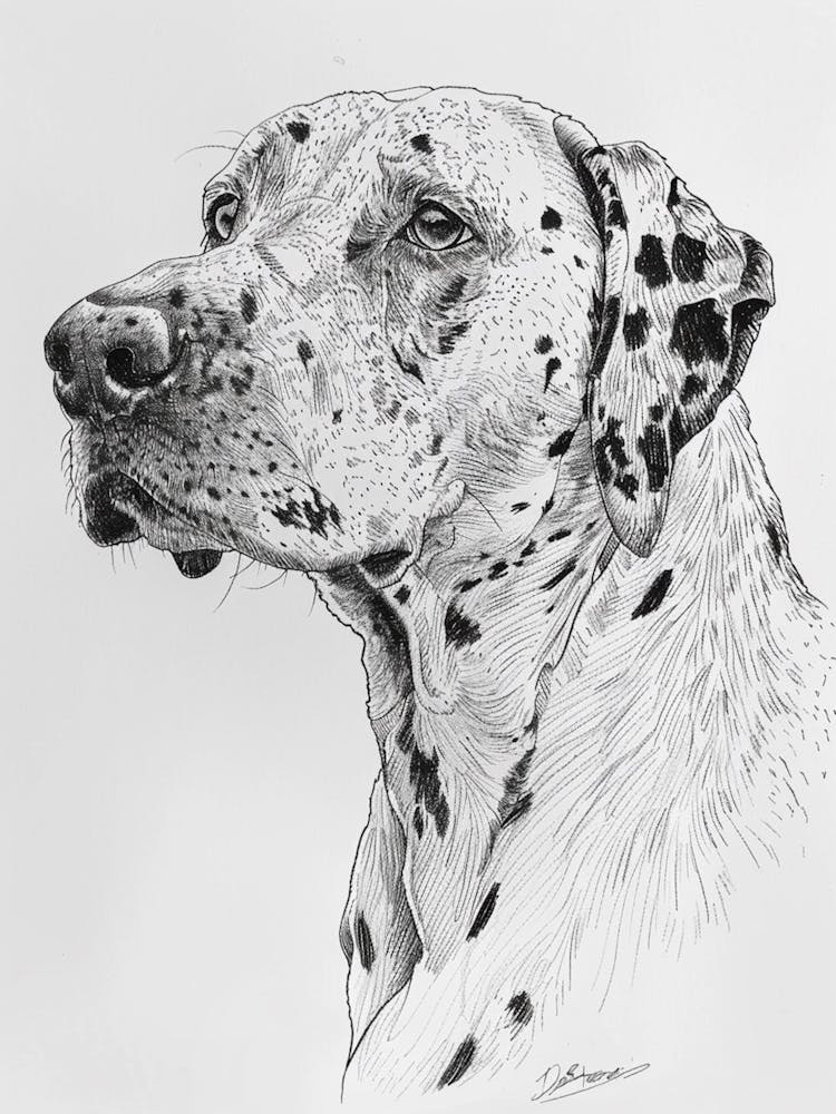Dalmation Line Sketch 1