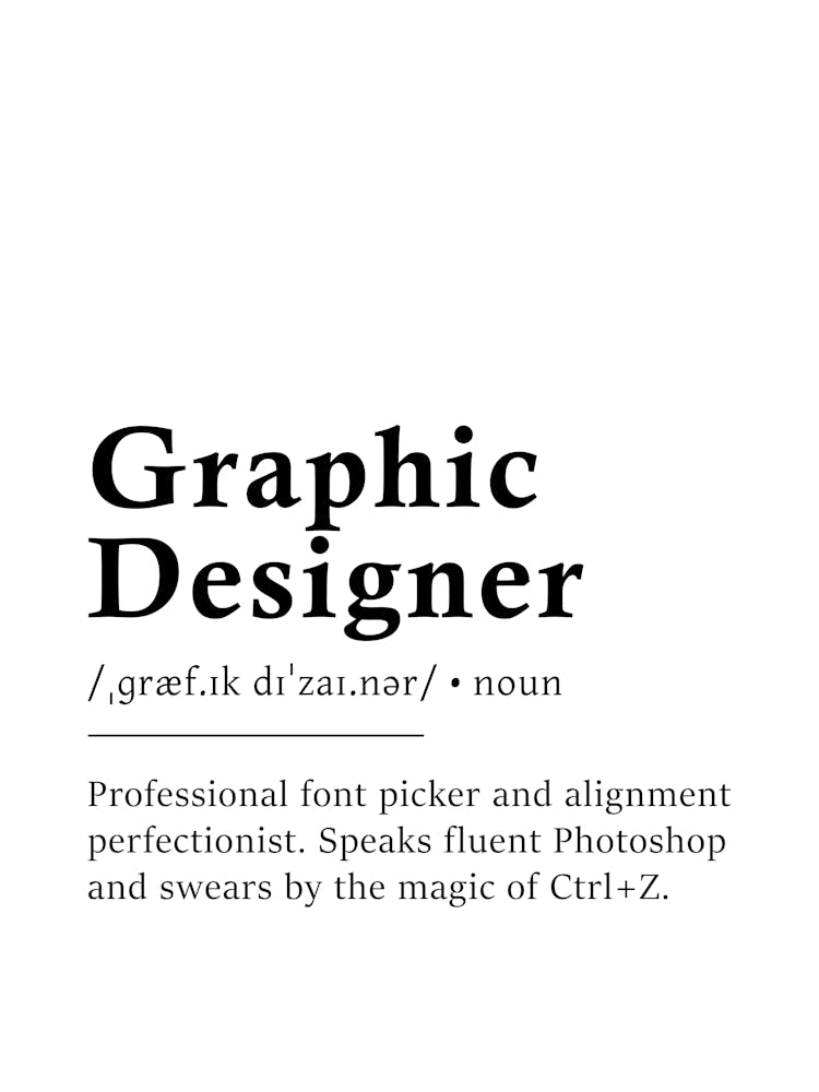 Graphic Designer Definition Poster - Dictionary