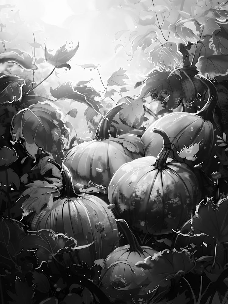 Pumpkins In The Forest