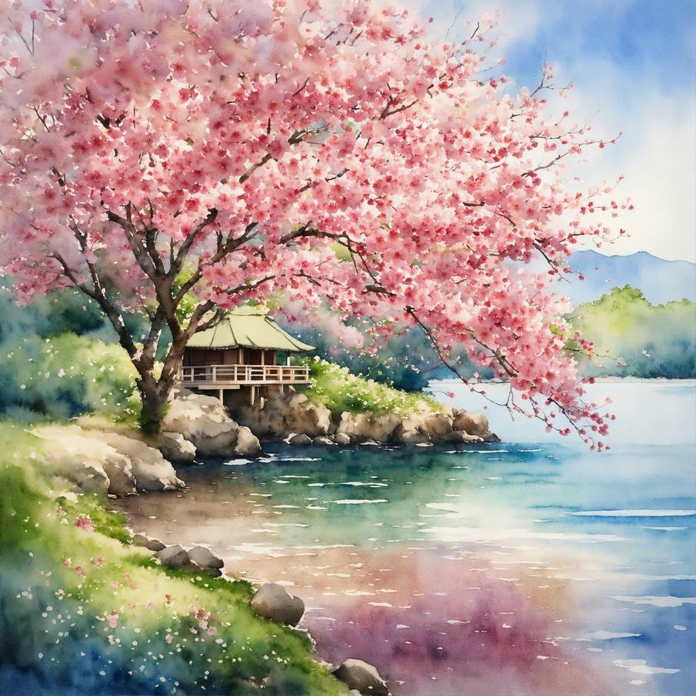 Japanese Sakura In Island 2