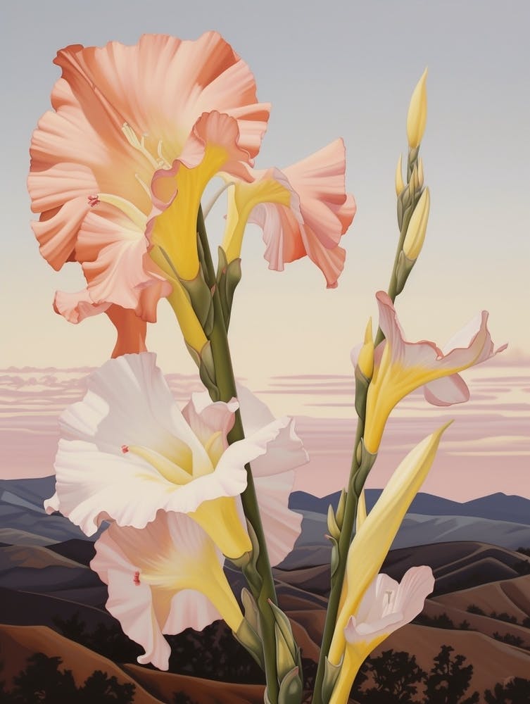Gladiolus 1 Flower Painting