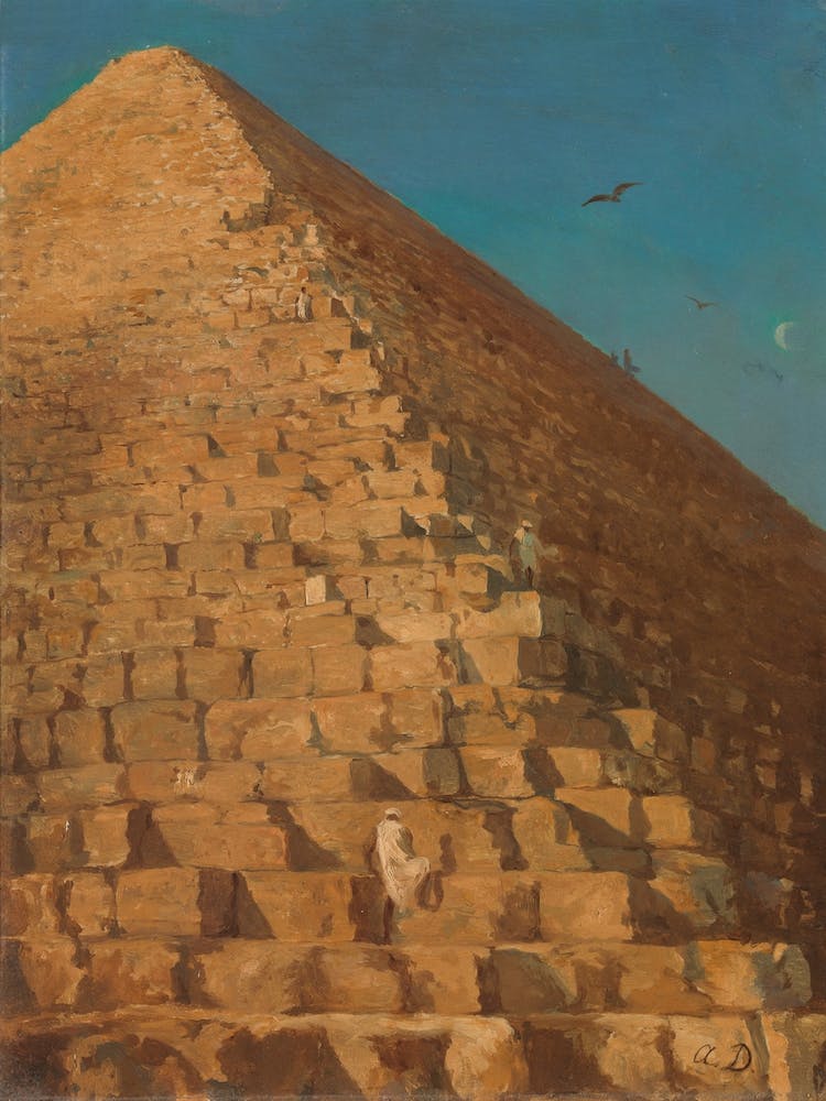 The Great Pyramid, Giza, Adrien Dauzats