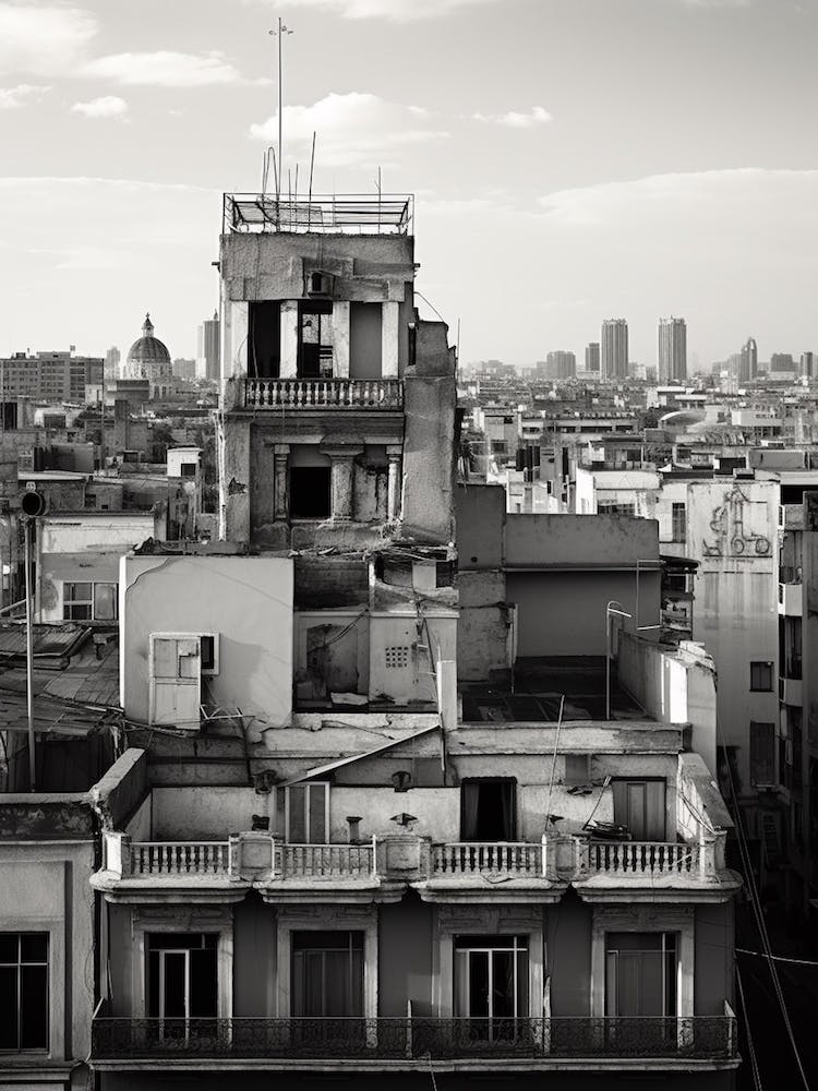 Mexico City, Black And White Analogue Photograph 3