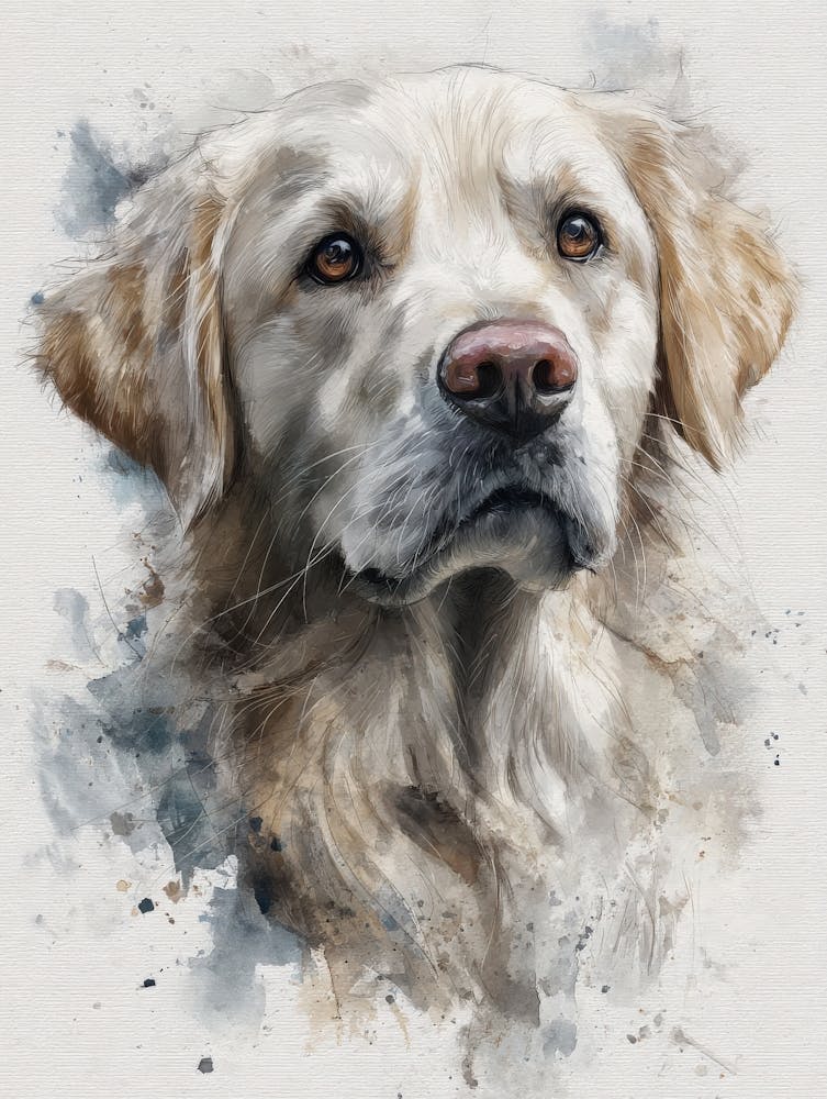 Aihrgdesign Isolated Watercolor Painting Of Dog Portraits Gol 322449d8 5a18 4728 A3e3 9a3f356bb22e 0