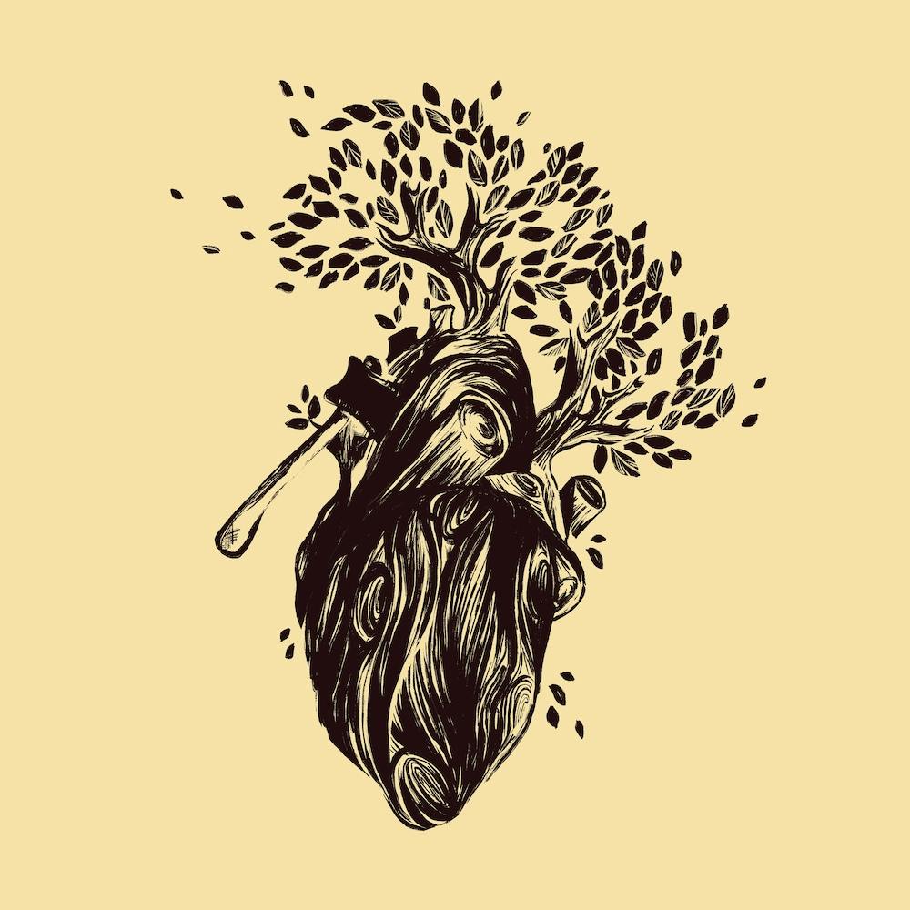 Blooming Heart Love Square