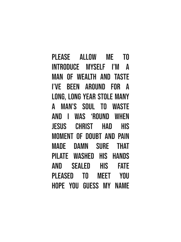 Sympathy For The Devil White