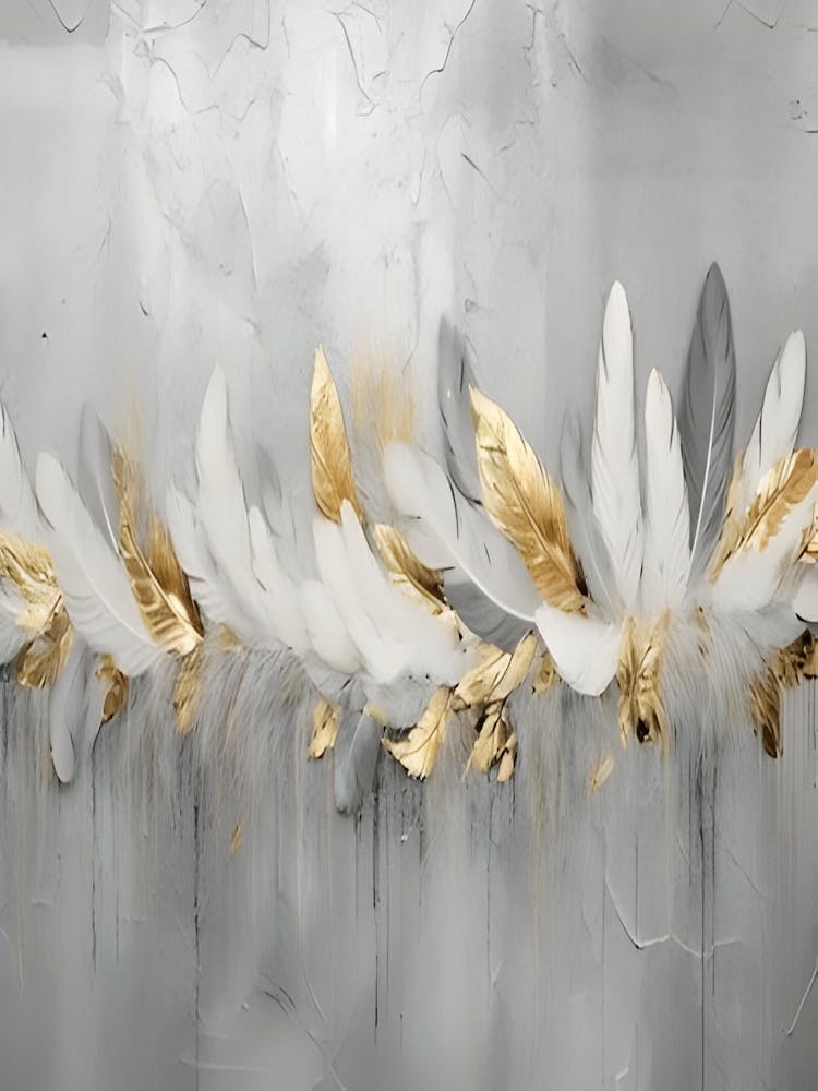 Gold And Silver Feathers