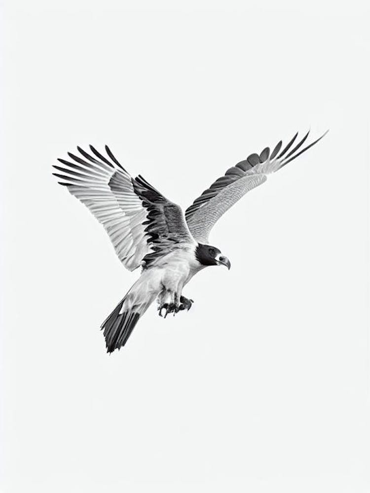 Vulture B&W Pencil Drawing 3 Bird