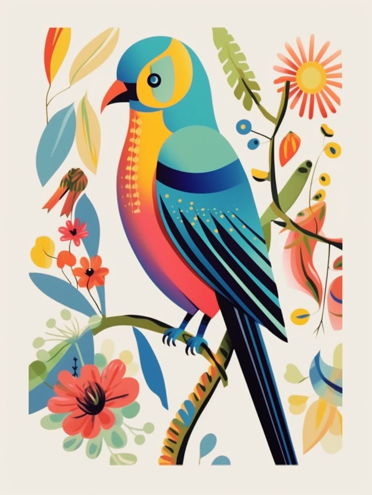 Colourful Scandi Bird Budgerigar 1