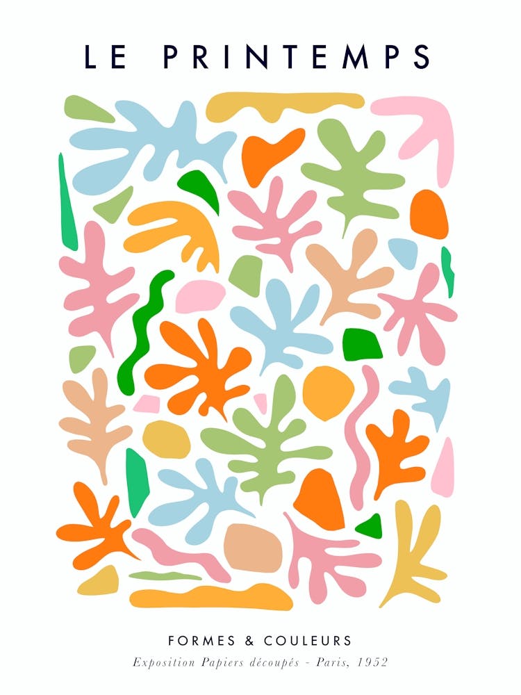 Minimal Abstract Matisse Pastel leafy Spring Nature Cut-outs