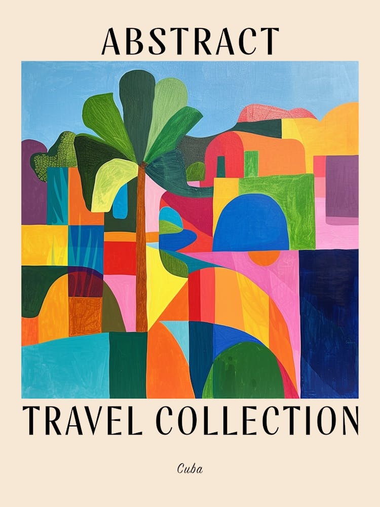 Abstract Travel Collection Poster Cuba 4