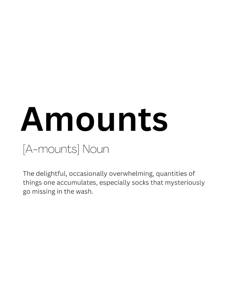 Amounts Definition Meaning 1