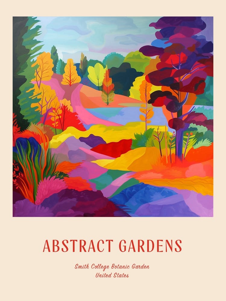 Bunte Gärten Smith College Botanic Garden Usa 2 Rotes Poster