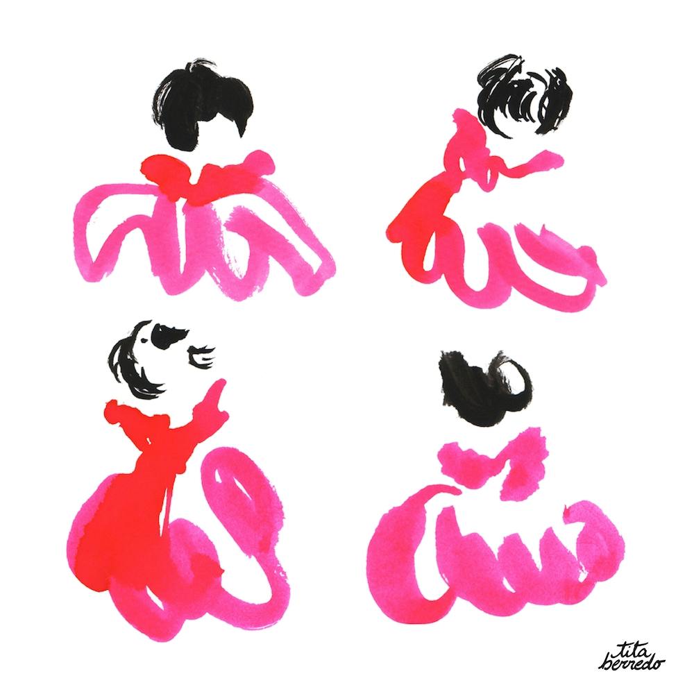 Pink Dress Square