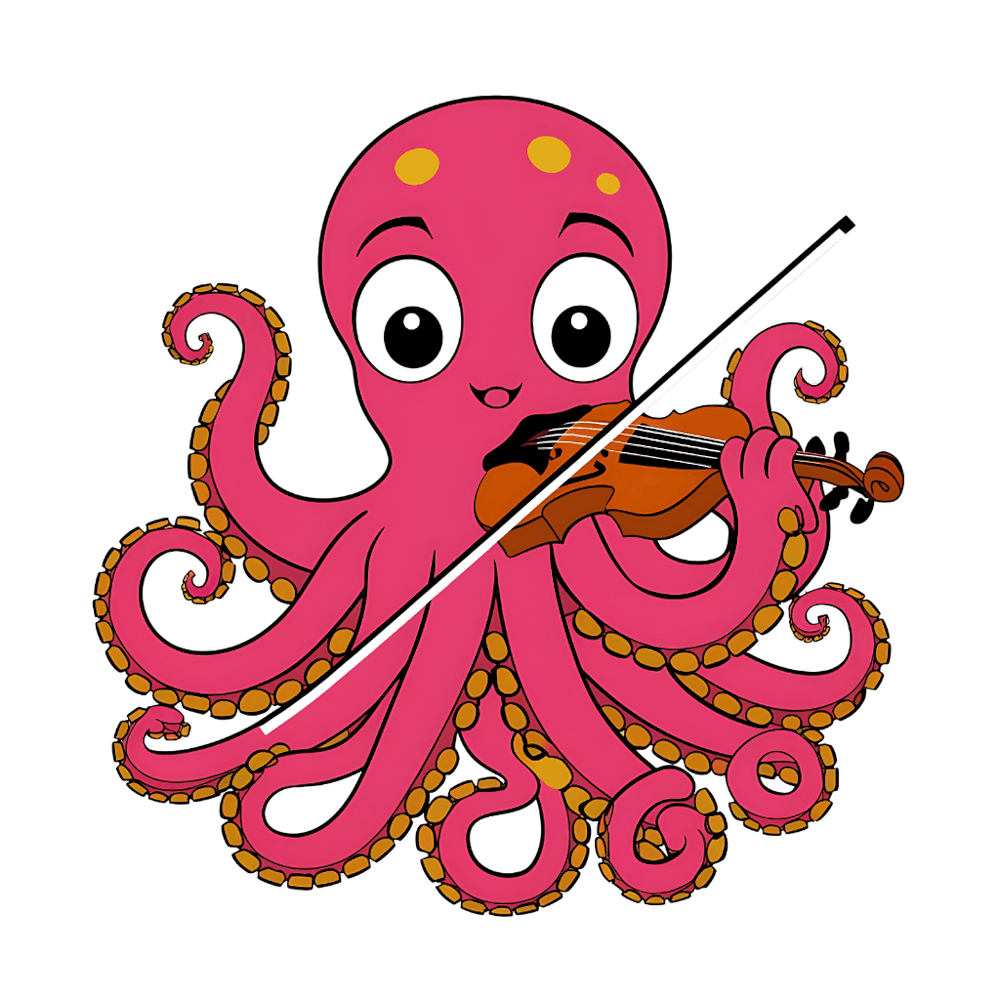 Octopus Playing Violin