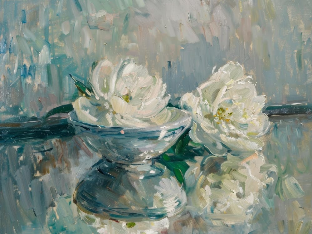 Peonies In A Bowl