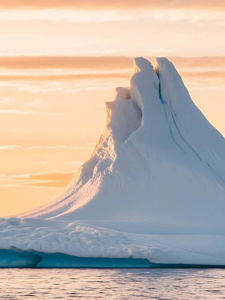 Iceberg At Sunset