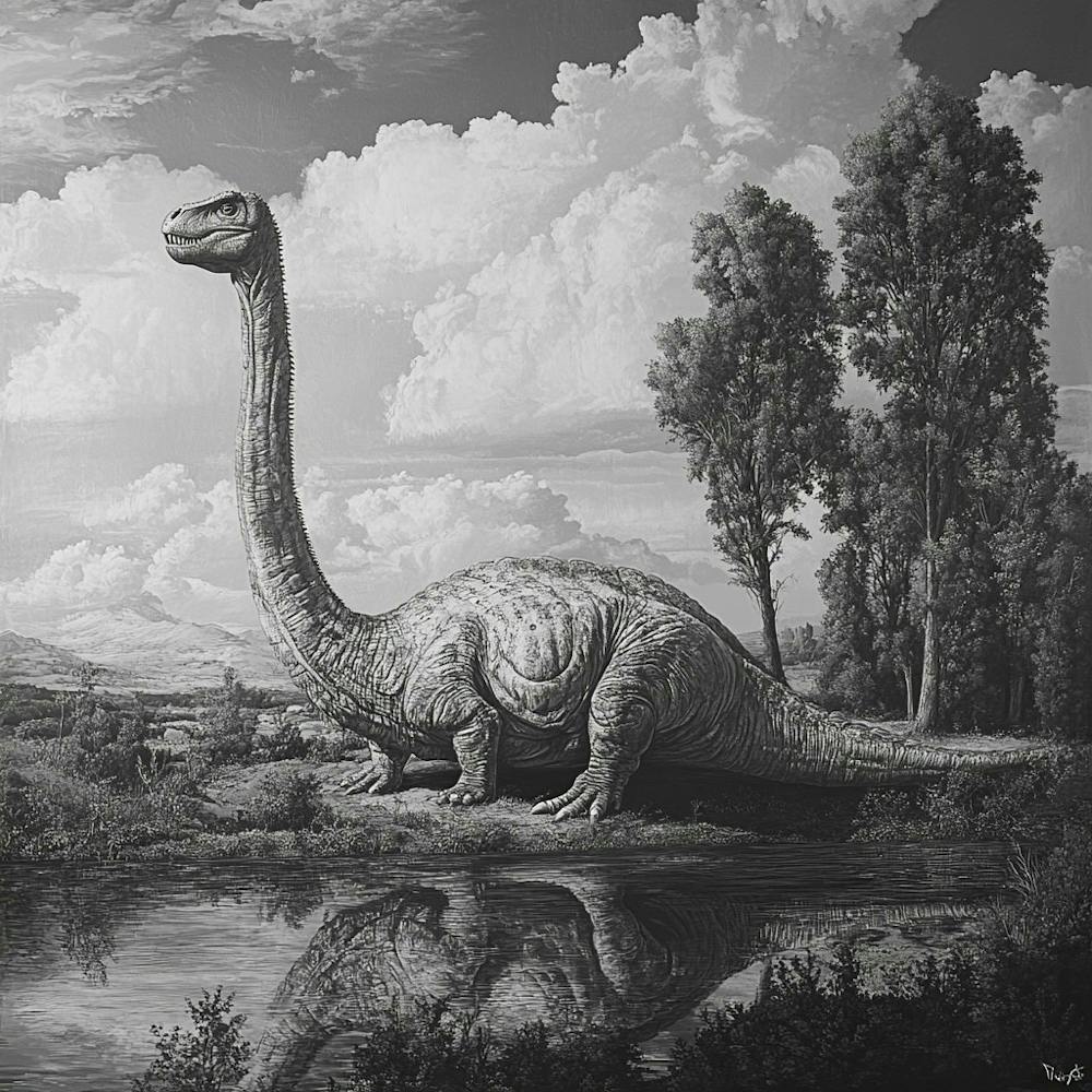 Dinosaur Vintage Painting