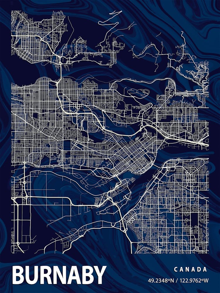 Burnaby Crocus Marble Map