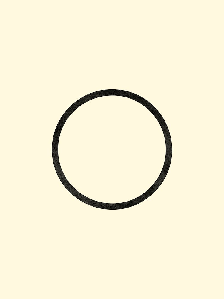 Minimal New Moon Phase In Beige