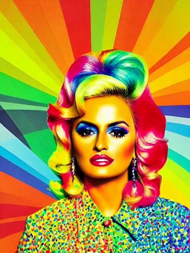 Paulina Rubio Colourful Pop Art