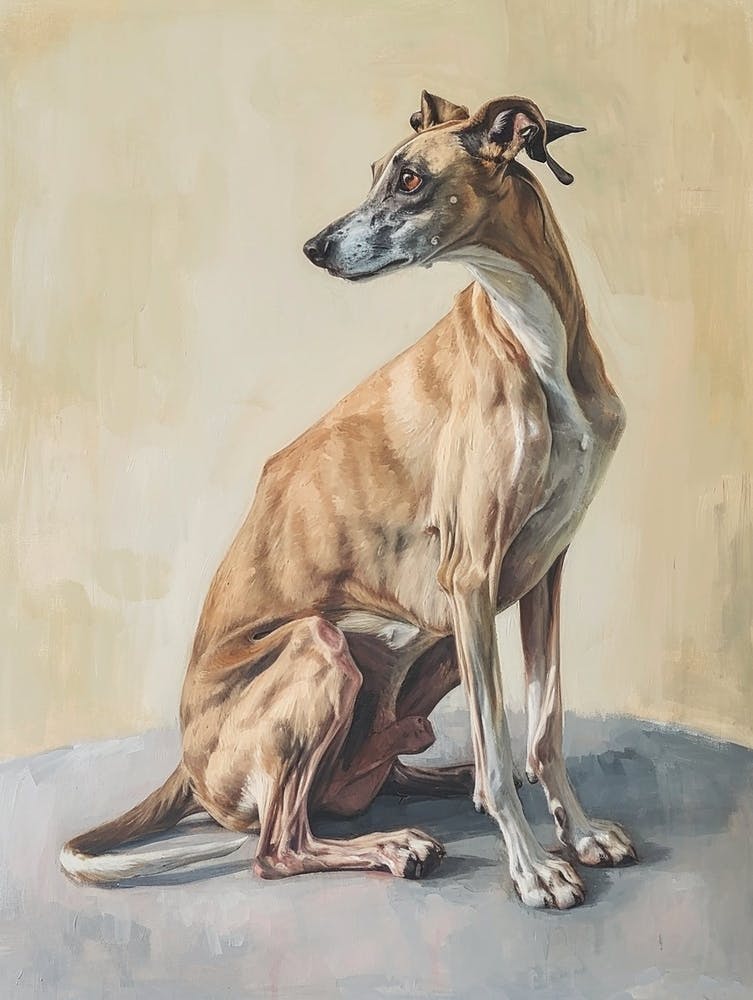 Greyhound Acrylic Painting 2