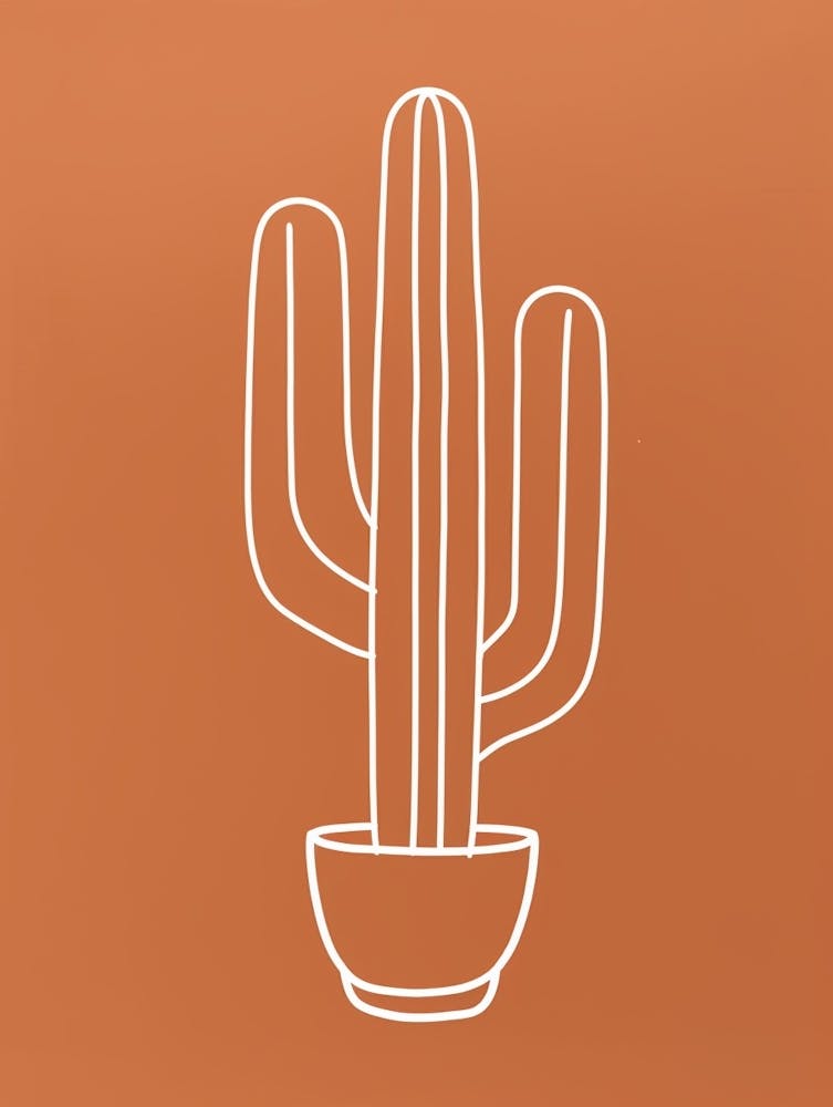 Cactus Line Drawing Cactus 4