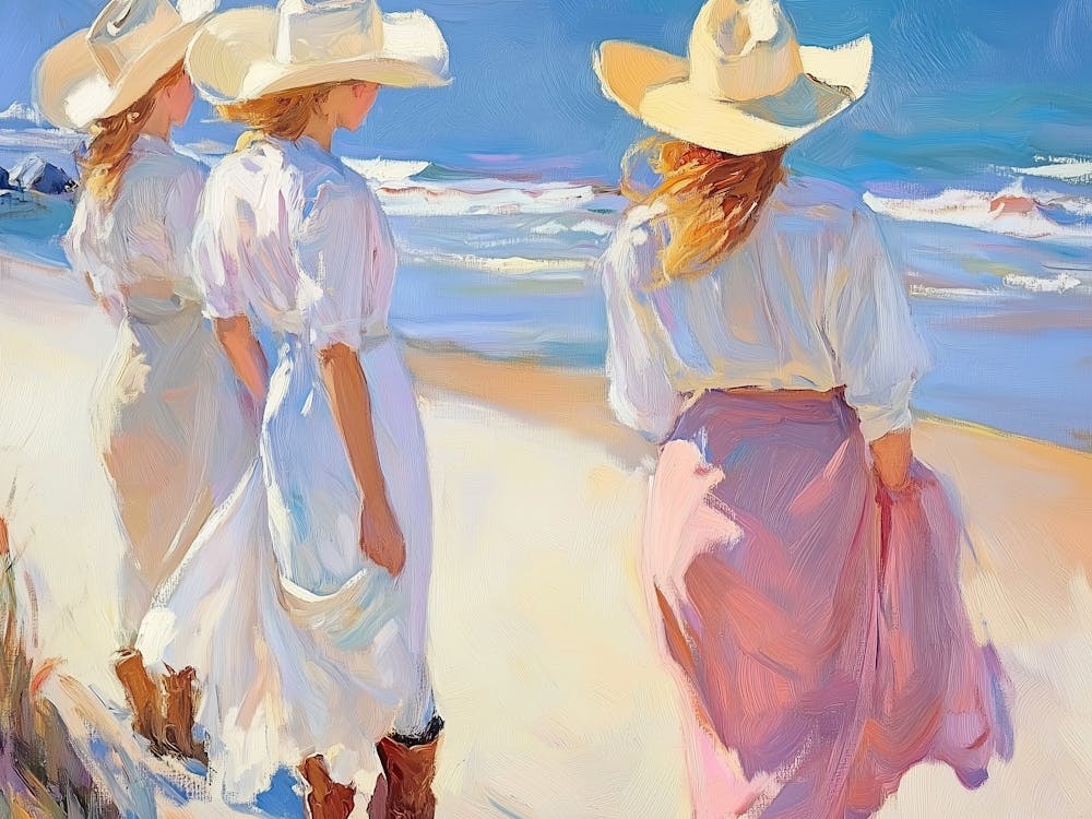 Three Women On The Beach