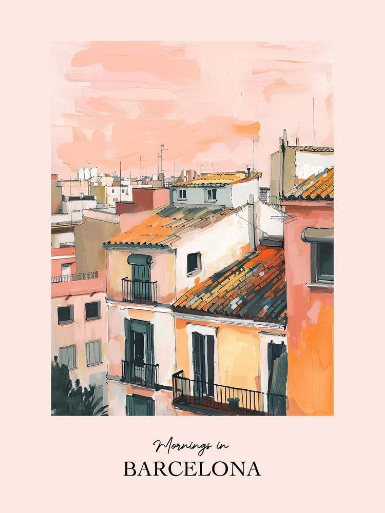 Mornings In Barcelona Rooftops Morning Skyline 2
