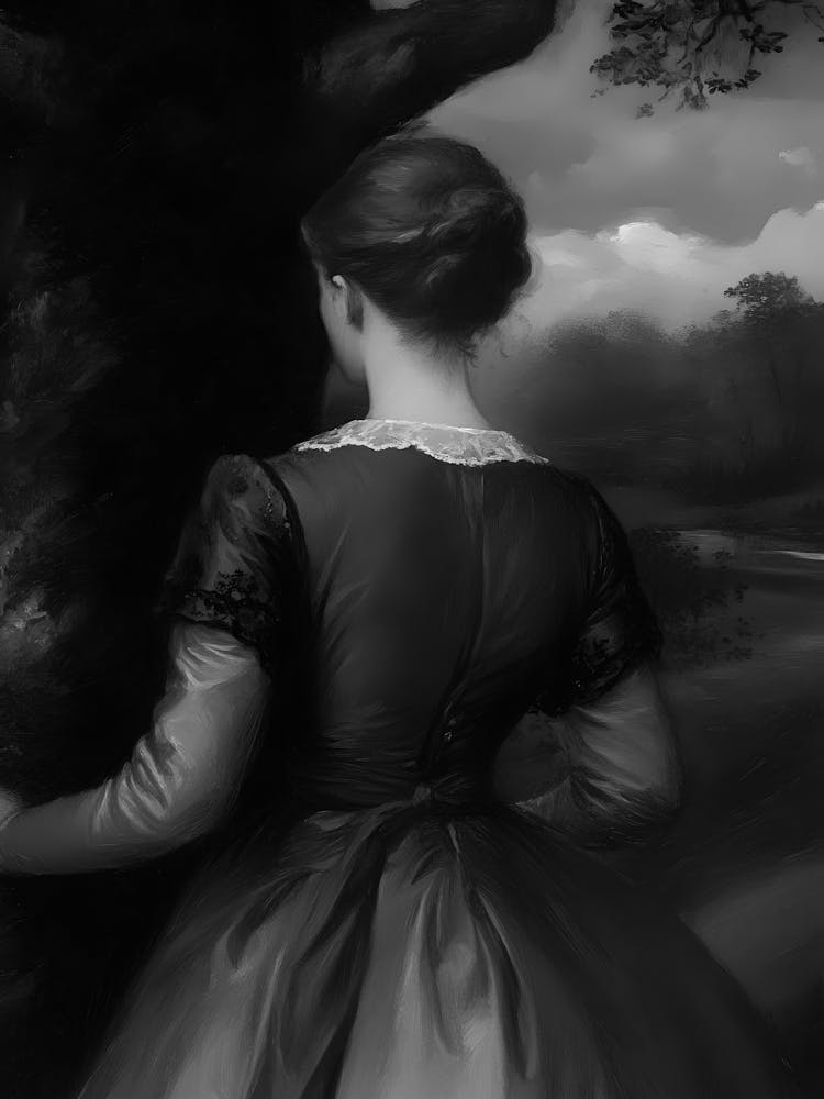 Lady By A Tree