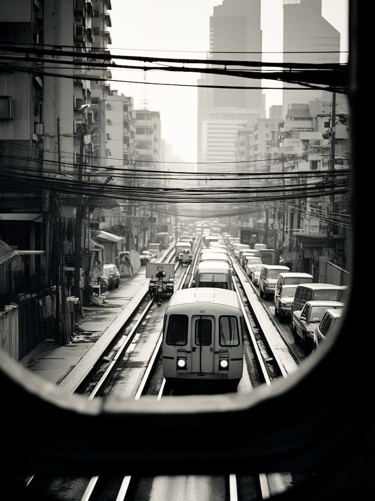 Bangkok, Thailand, Black And White Old Photo 2