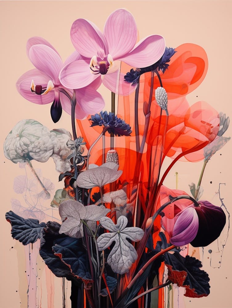 Surreal Florals Cyclamen 1 Flower Painting