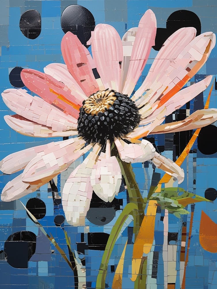 Surreal Florals Oxeye Daisy 4 Flower Painting