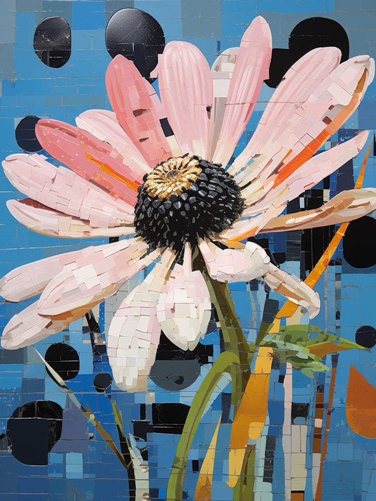 Surreal Florals Oxeye Daisy 4 Flower Painting