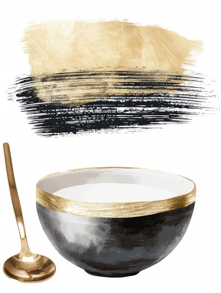 Gold And Black Bowl