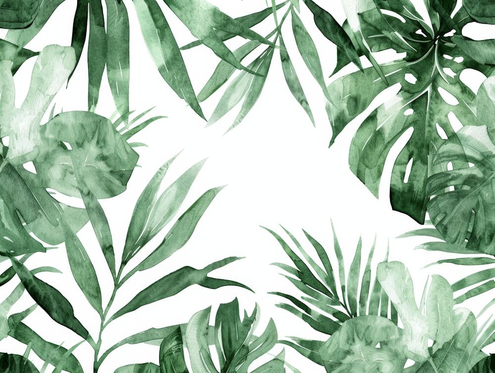 Feuilles tropicales à l'aquarelle 16