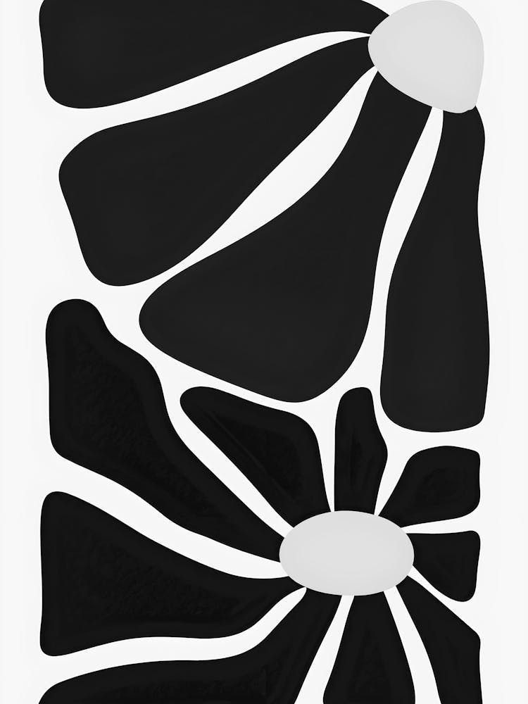 Schwarz-Weiß-Blumen 142